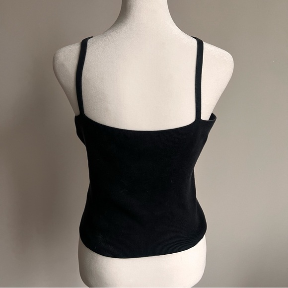 Ann Taylor 100% Silk Black Ribbed Cami - Picture 5 of 6